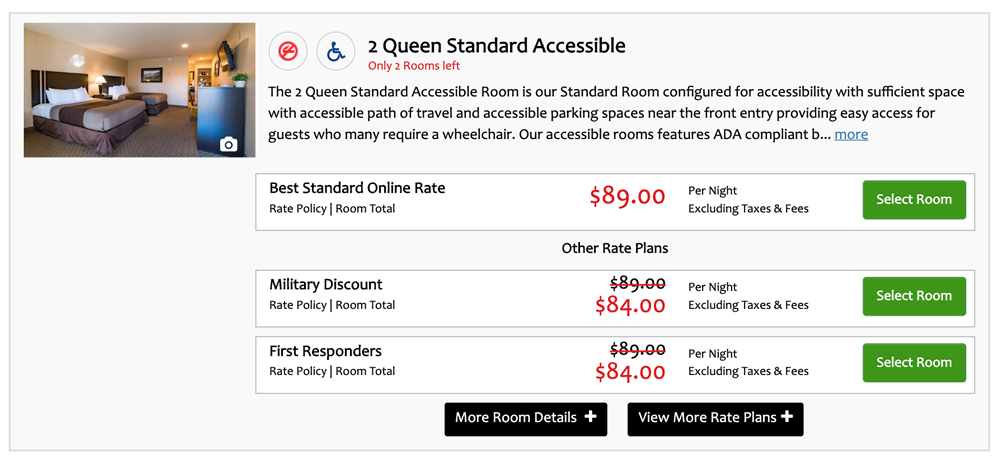 Accessible Booking Engine