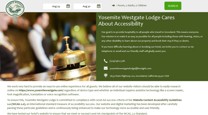 DESIGNATED ACCESSIBILITY PAGE