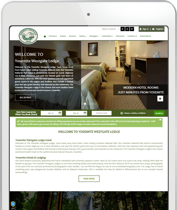 Great Hotel & Restaurant Website Design